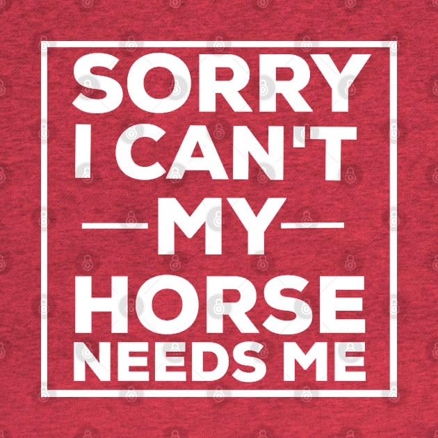 Sorry i can't my horse needs me horse owner by G-DesignerXxX